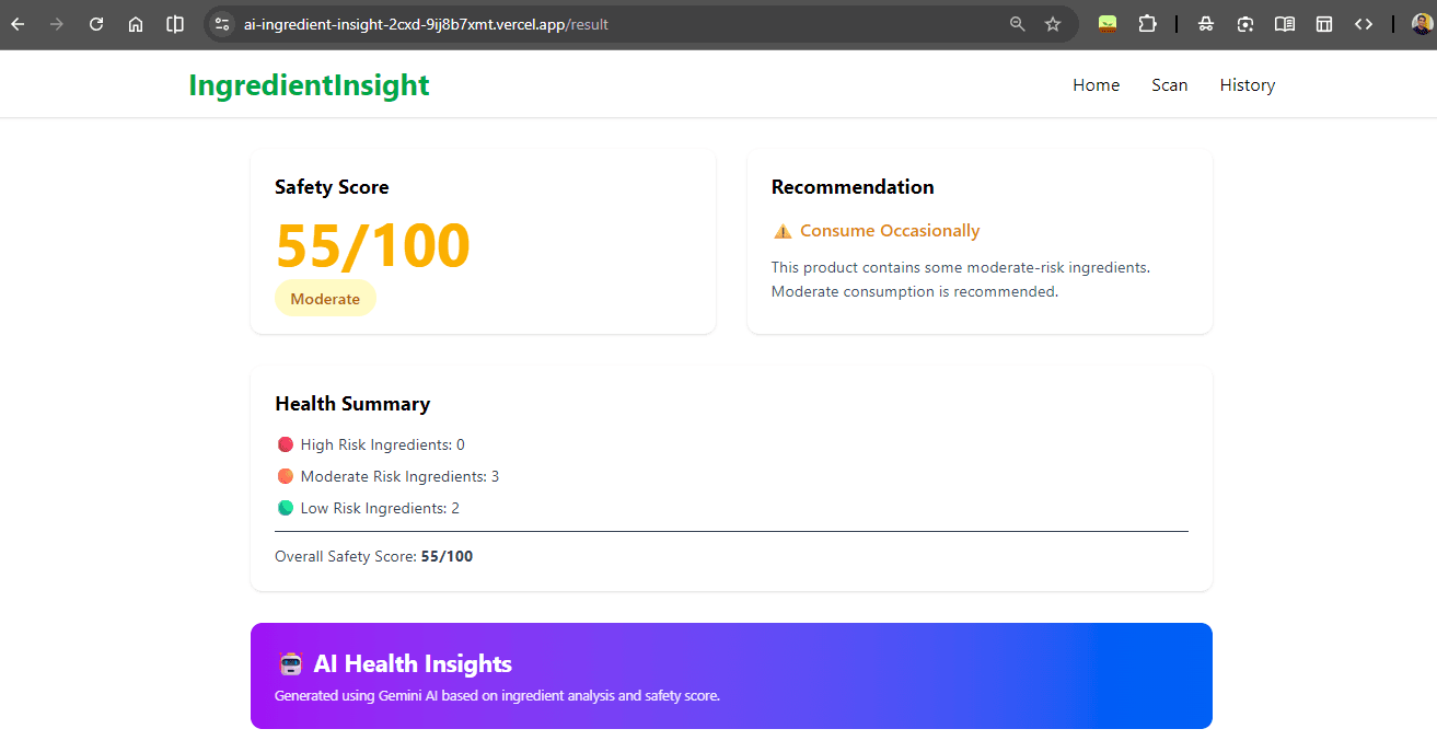 IngredientInsight AI screenshot 3